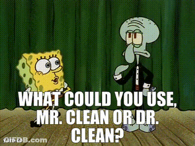 SpongeBob Asking To Use Mr Clean GIF