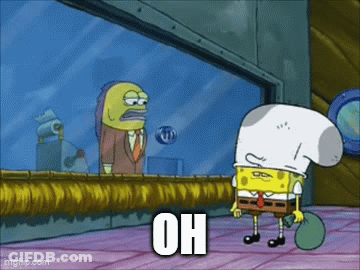SpongeBob At Window Saying Oh GIF