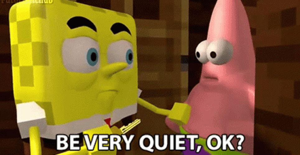 SpongeBob Be Very Quiet GIF