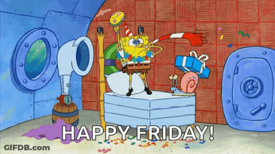 Spongebob Birthday Happy Friday GIF