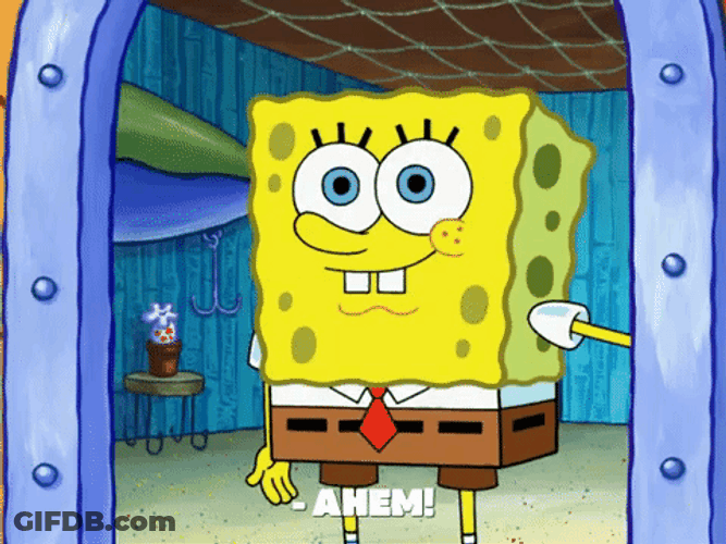 Spongebob Blank Face Ahem GIF