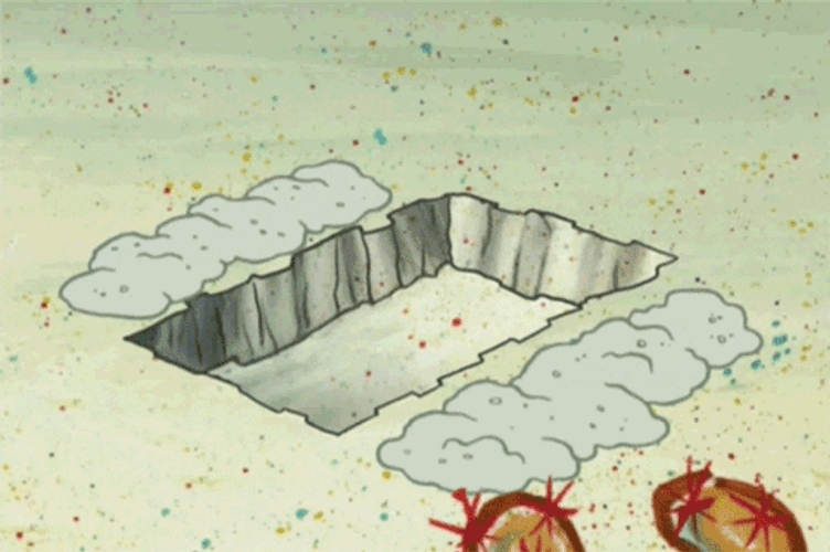SpongeBob Bury In Sand GIF