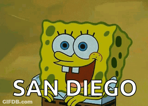SpongeBob Cartoon With San Diego GIF