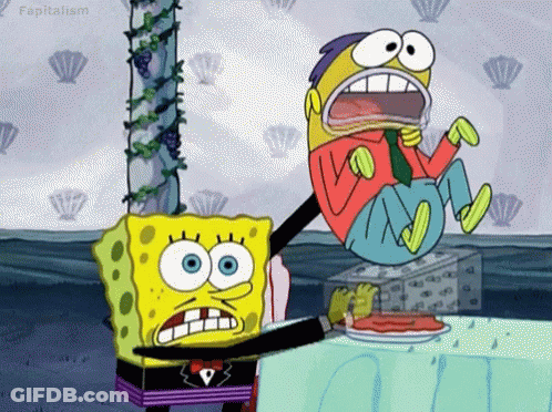 SpongeBob Cartoon With Word Fapitalism GIF