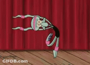 SpongeBob Character Doing Handstand On Stage GIF