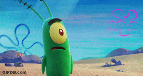 SpongeBob Character Standing On Beach GIF