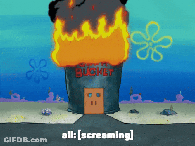 Spongebob Chum Bucket On Fire GIF