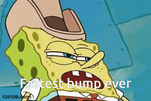 Spongebob Cowboy Hat Fastest Bump Ever GIF