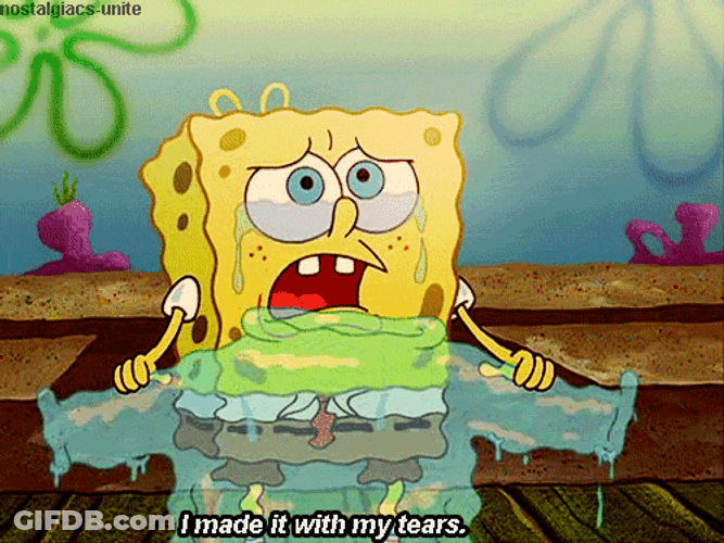 Spongebob Crying Blanket Of Tears GIF