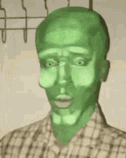 Spongebob Cursed Squidward Face Mask Costume GIF