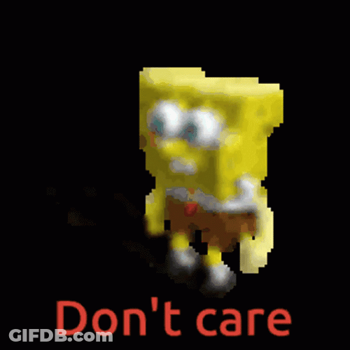 Spongebob Dancing Dont Care GIF