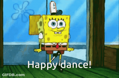 Spongebob Dancing The Happy Dance GIF