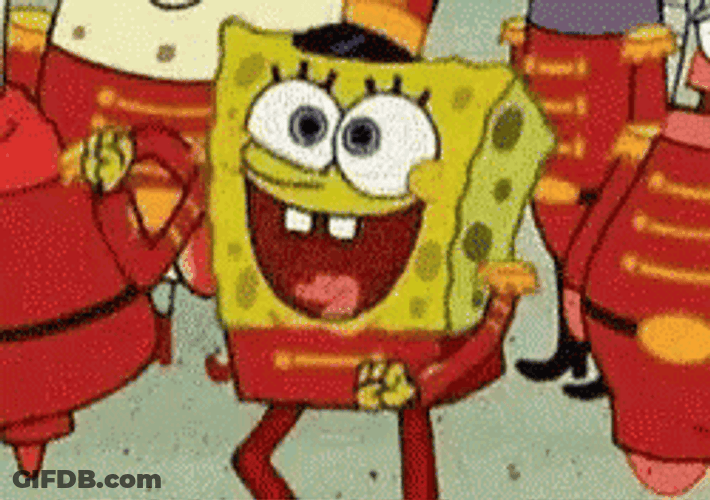 Spongebob Dancing With Marching Band GIF