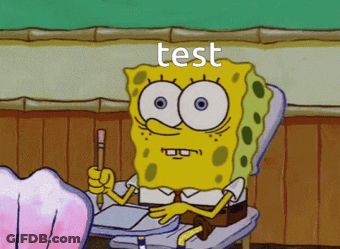Spongebob Dazed While Taking Test GIF