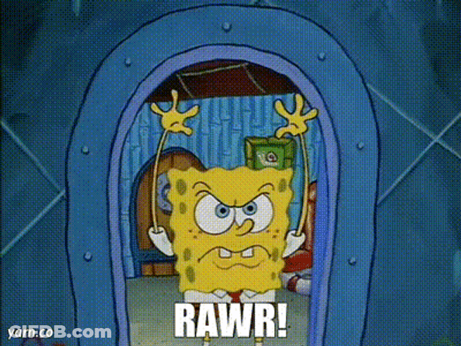Spongebob Doing Awkward Rawr GIF