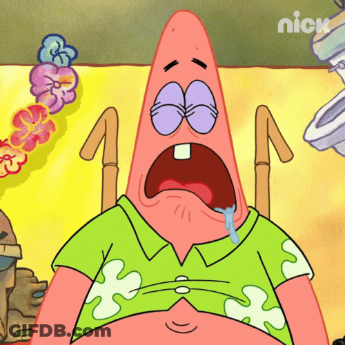 Spongebob Dousing Water On Patrick GIF