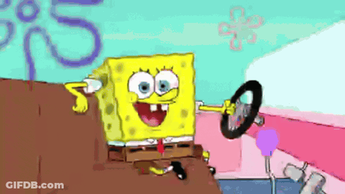SpongeBob Driving Car GIF