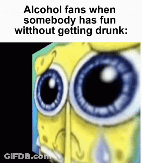 Spongebob Drunk Meme Sad Face GIF