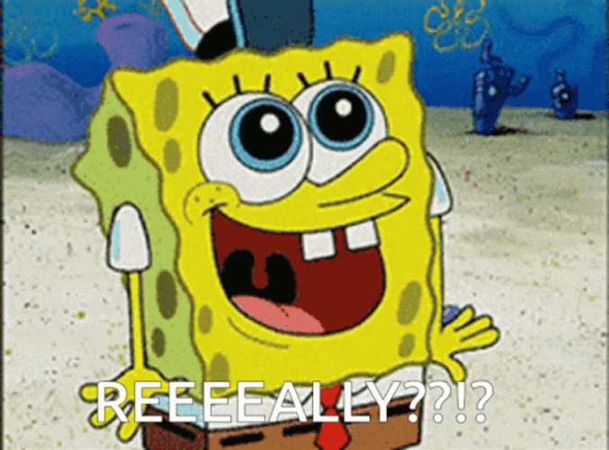 SpongeBob Excited Really GIF