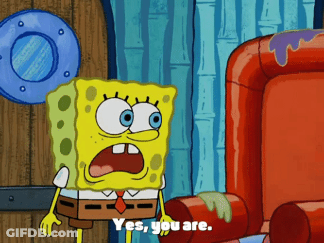 SpongeBob Explaining Yes You Are GIF