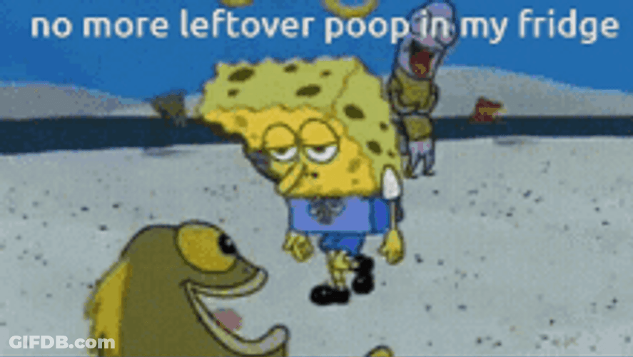 Spongebob Feeling Bad About Poop GIF