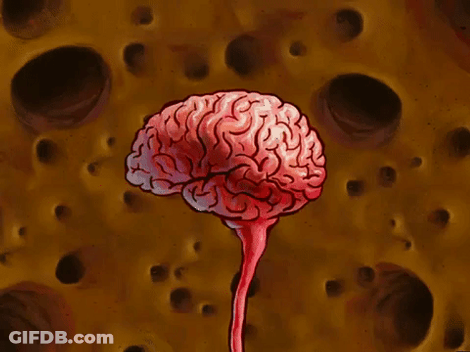 Spongebob Fire Brain Crack GIF