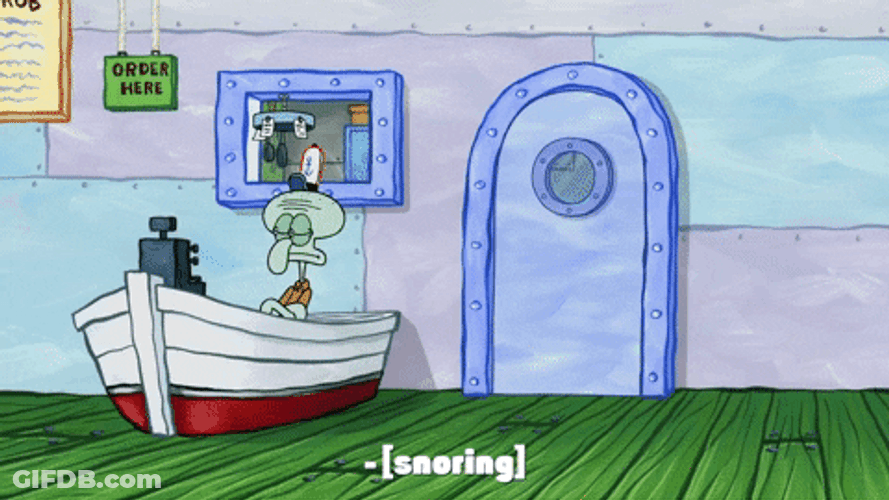 Spongebob Fire Cones Out From Kitchen GIF