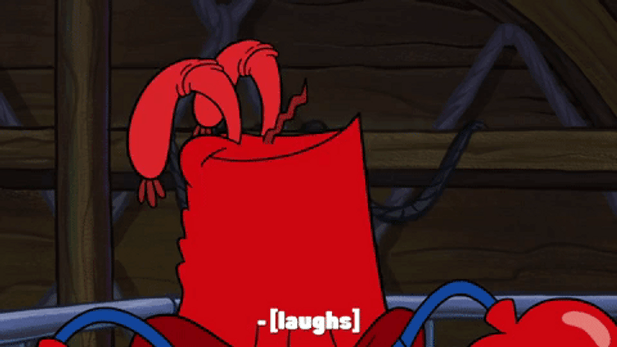 Spongebob Fire Laughing Mr Krabs GIF