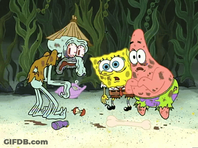 Spongebob Fire Man In Cave GIF