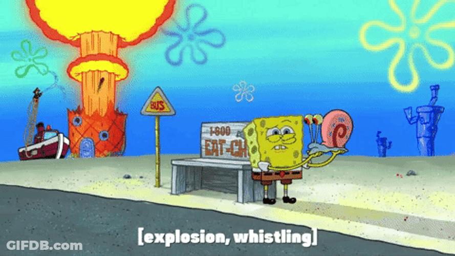 Spongebob Fire Second Bomb Chest GIF