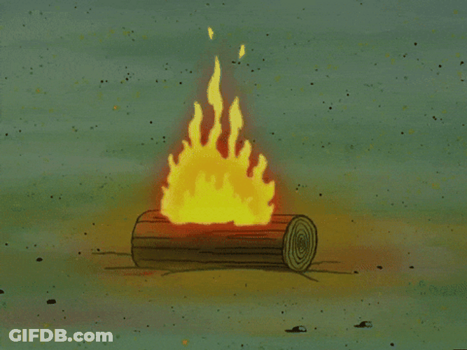 Spongebob Fire Wood GIF