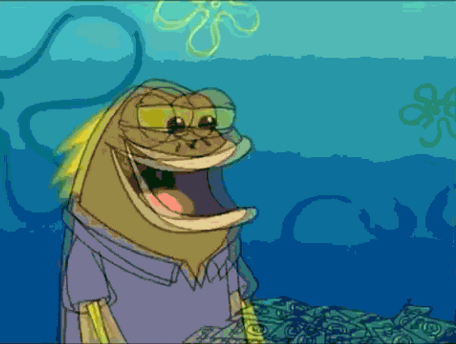 SpongeBob Fish With Money GIF