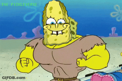 SpongeBob Flexing Muscles The Pickleverse GIF
