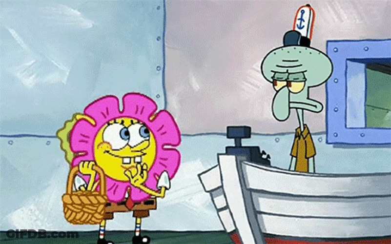 Spongebob Flower Petals GIF