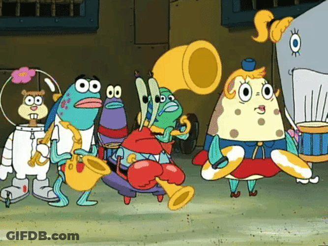 Spongebob Friends Singing Band GIF