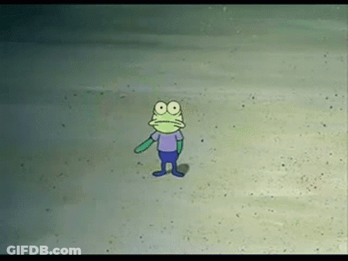 SpongeBob Frog On Beach GIF
