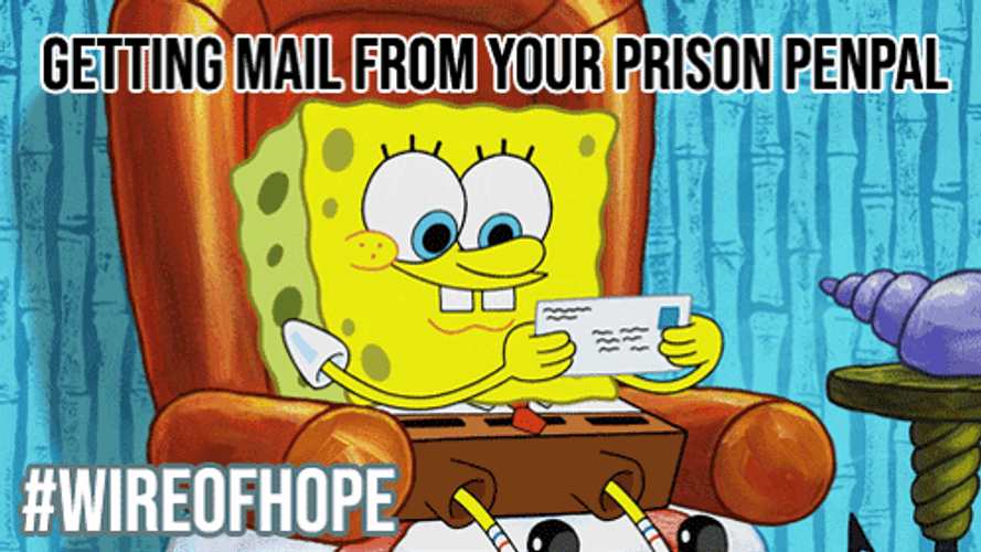 Spongebob Getting Mail From Your Prison Penpal GIF