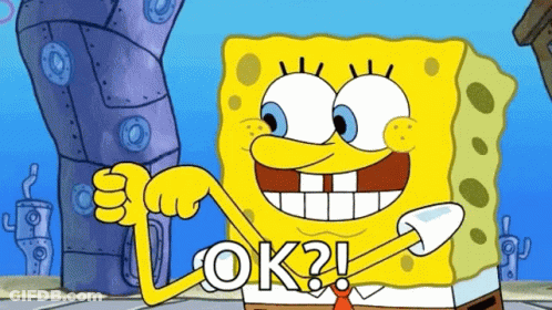 Spongebob Giving Thumbs Up Saying OK GIF