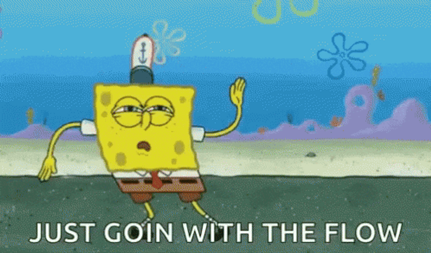 SpongeBob Going With The Hustle And Flow GIF