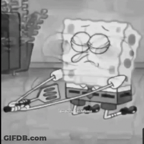 Spongebob Got Stab By Spatula GIF