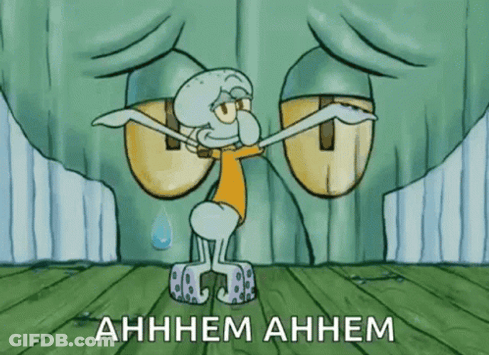 SpongeBob Handsome Squidward Ahem Ahem GIF