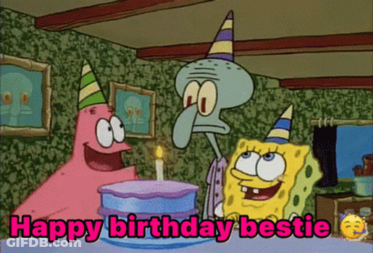 Spongebob Happy Birthday Bestie GIF
