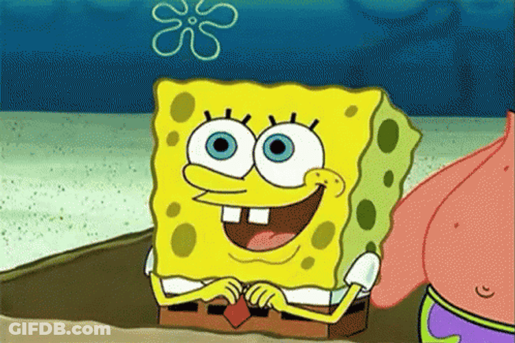 Spongebob Happy Birthday Rainbow GIF