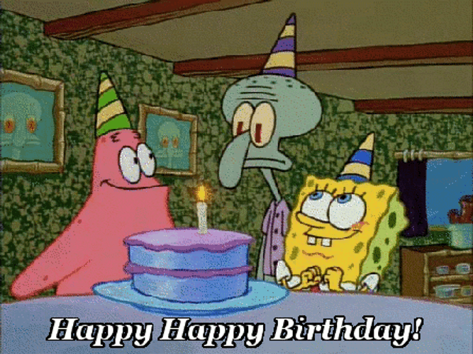 SpongeBob Happy Happy Birthday GIF
