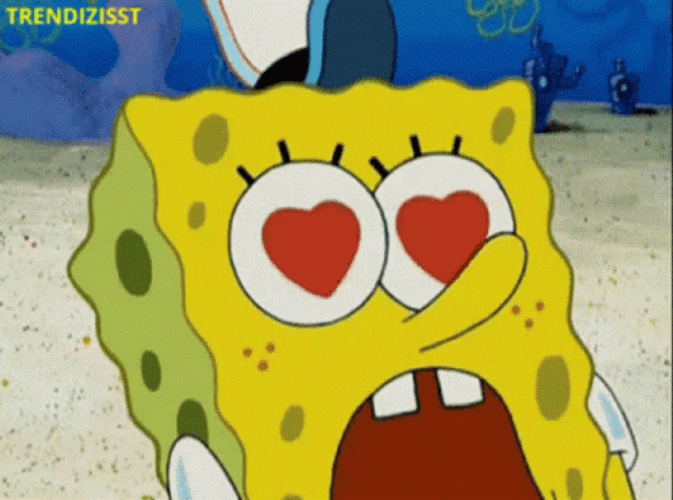 Spongebob Heart Eyes GIF