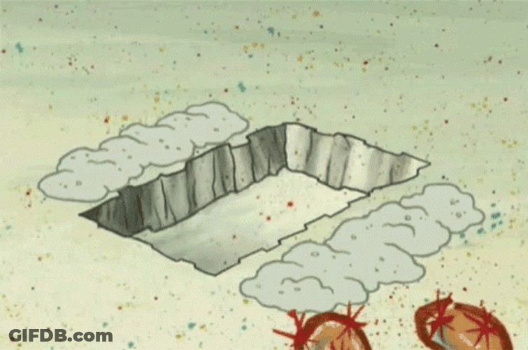 SpongeBob Hiding Nope Dont Like That GIF