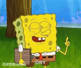 Spongebob Holding Book That Says Dry GIF