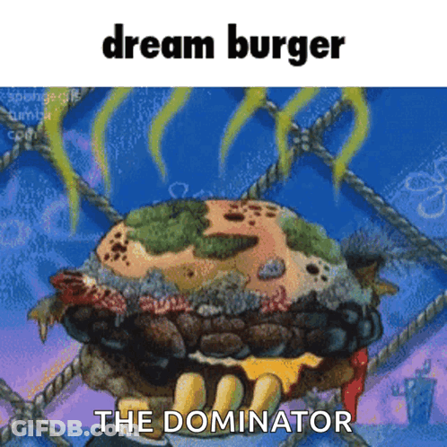 SpongeBob Holding Dream Burger GIF