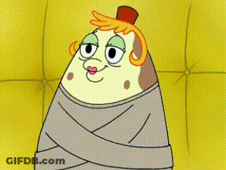 SpongeBob Holding Lighter Smiling GIF