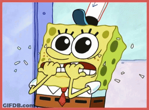 SpongeBob Holding Microphone On Stage GIF